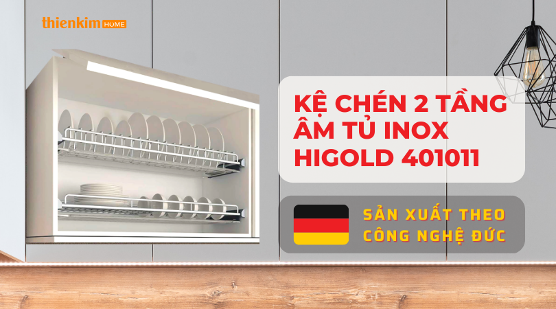 Kệ chén 2 tầng âm tủ inox Higold 401011